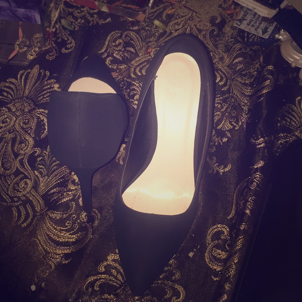 Black suede pumps from Charlotte Russe